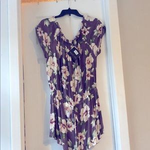 COPY - Floral purple romper